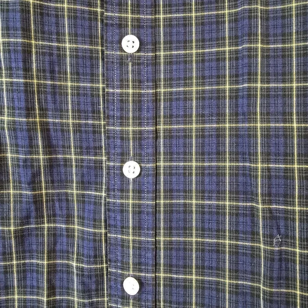 Ralph Lauren Sport kids long sleeve Shirt Size 8 Blue‎ Plaid Button Up